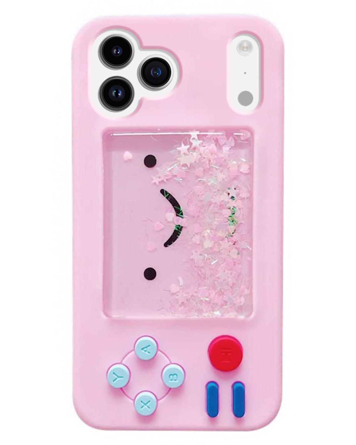 UnnFiko Squishy 3D Cartoon Game Shape Case Compatible with iPhone 14, Creative Liquid Stars Funny Play Case Soft Rubber Protective Cover (Blue, iPhone 14)