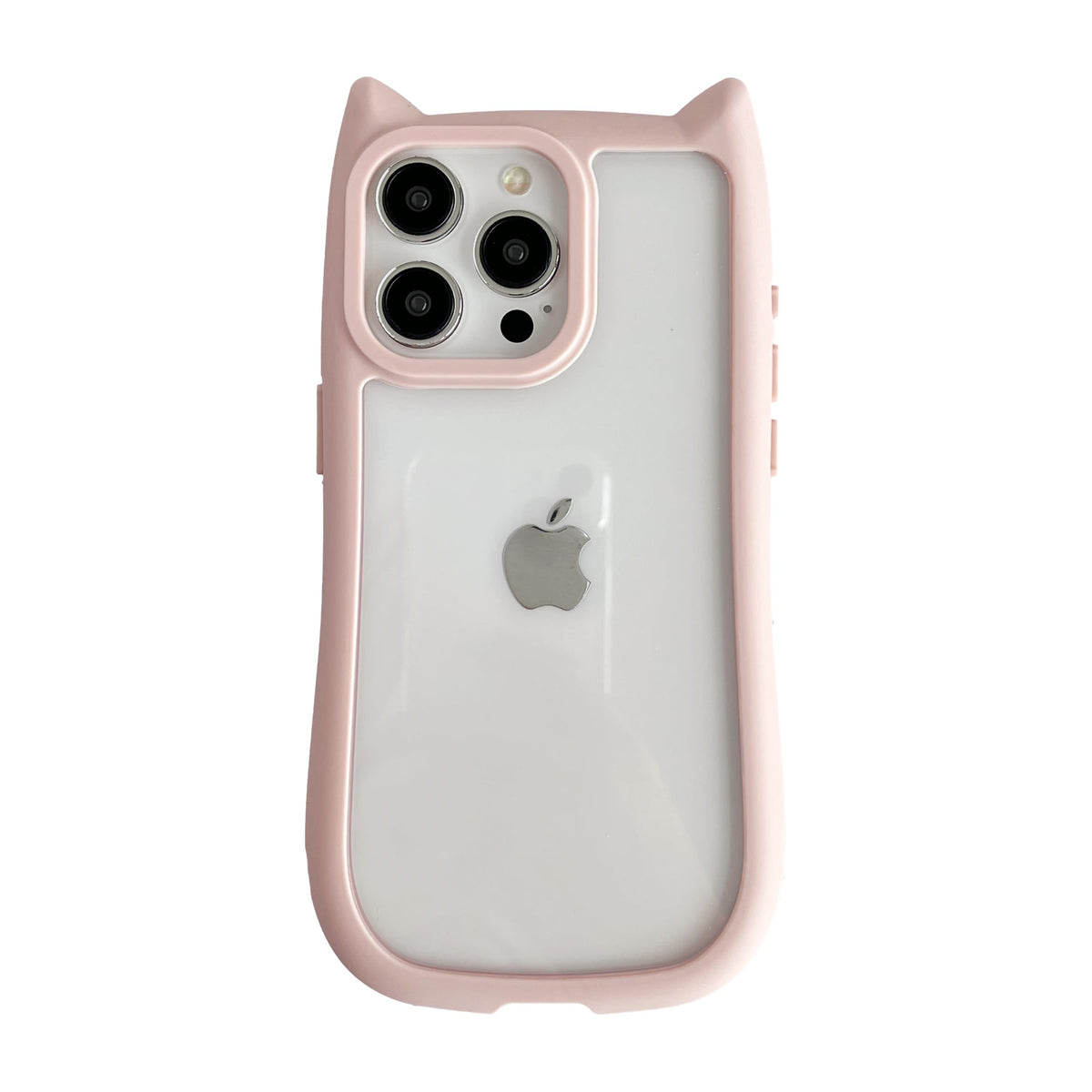 FLIRACON Cute Cat Ears Clear Phone Case Compatible with iPhone Case (Black,for iPhone 14)
