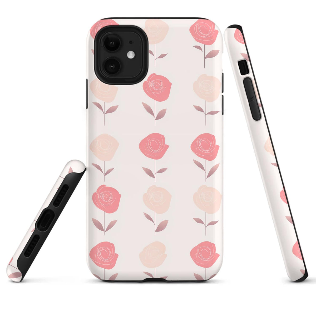 Raindrops Potted Plants Phone Case Compatible with iPhone 16 15 14 13 12 Compatible with Samsung Galaxy S25 S23 Plus S21 FE S22 Dual Layer Sturdy Shockproof Full Protection with Mag-Safe