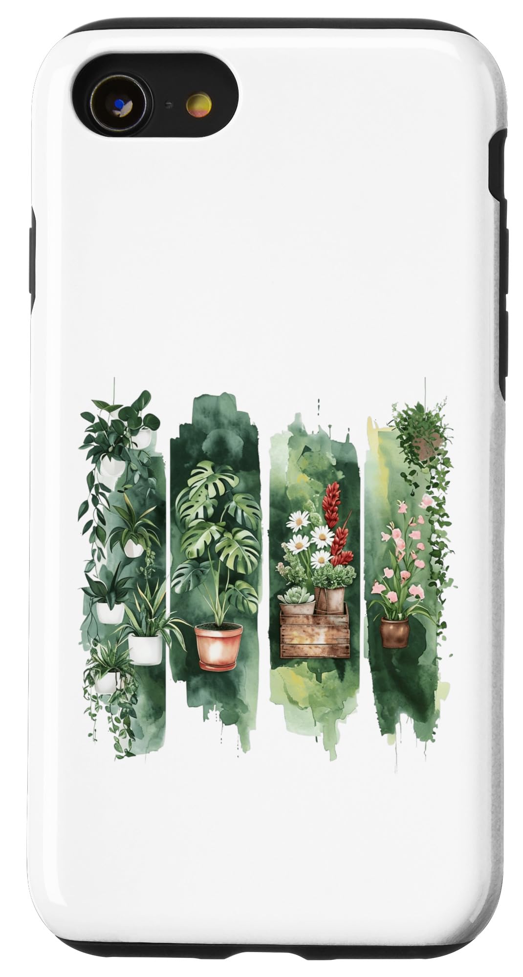 Watercolor Potted Houseplants Botanical Art Case for iPhone 16