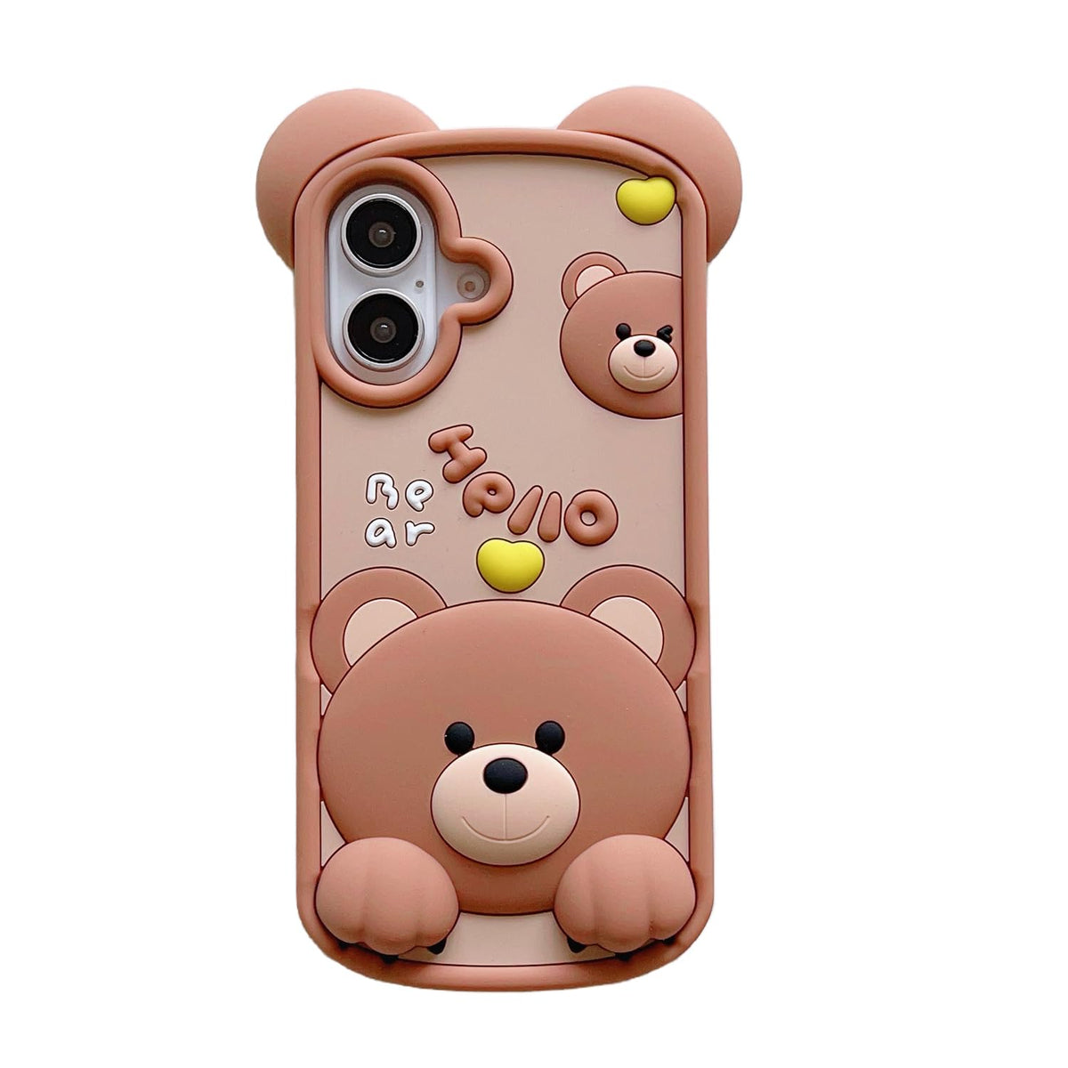 3D Dinosaur Case,Cartoon Cute Kawaii Character Funny Pressing Dinosaur Kids Teens Girls Women Shockproof Soft Silicone Case for iPhone 13/iPhone 14/iPhone 15 6.1 inch