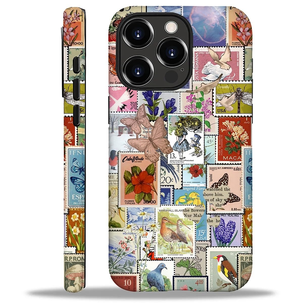 Case for iPhone 16 Pro Max,Aesthetic Frog Pond Splice Exquisitely Pattern Double Protective Phone Cover Cases Soft Silicone for iPhone 16 Pro Max