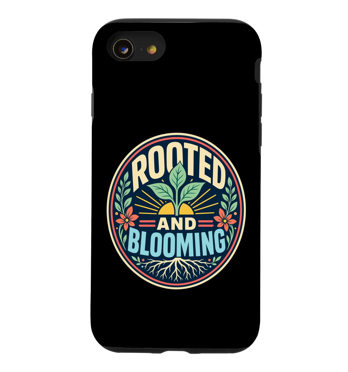 Rooted Blooming Plant Nature Retro Case for iPhone 16
