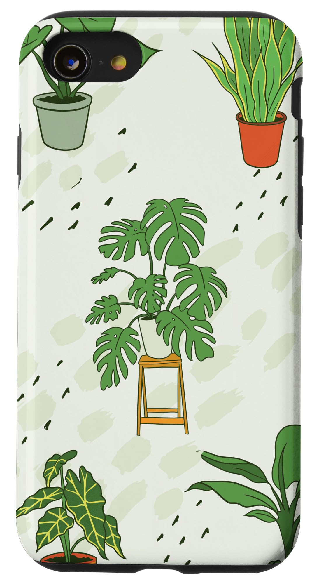Monstera plant Houseplant Illustrations | Boho Nature Leaf Case for iPhone 15