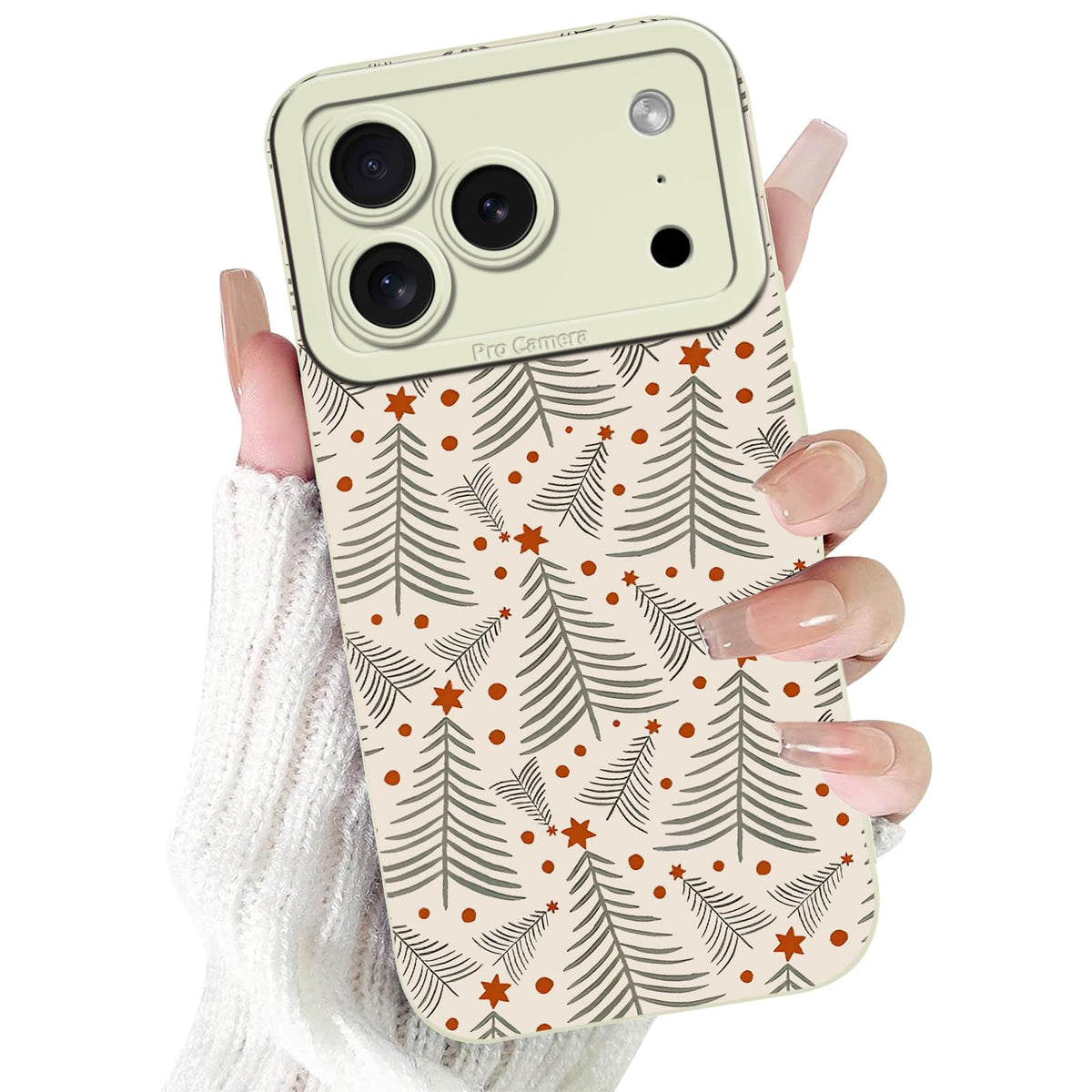 Merry Christmas Phone Case for iPhone 16 6.1,Cute Silicone Case with Xmas Tree Snowflakes, Elk Pattern,Soft Protective Shockproof Gifts for Girls Women Men Boys-Red White Snowflake