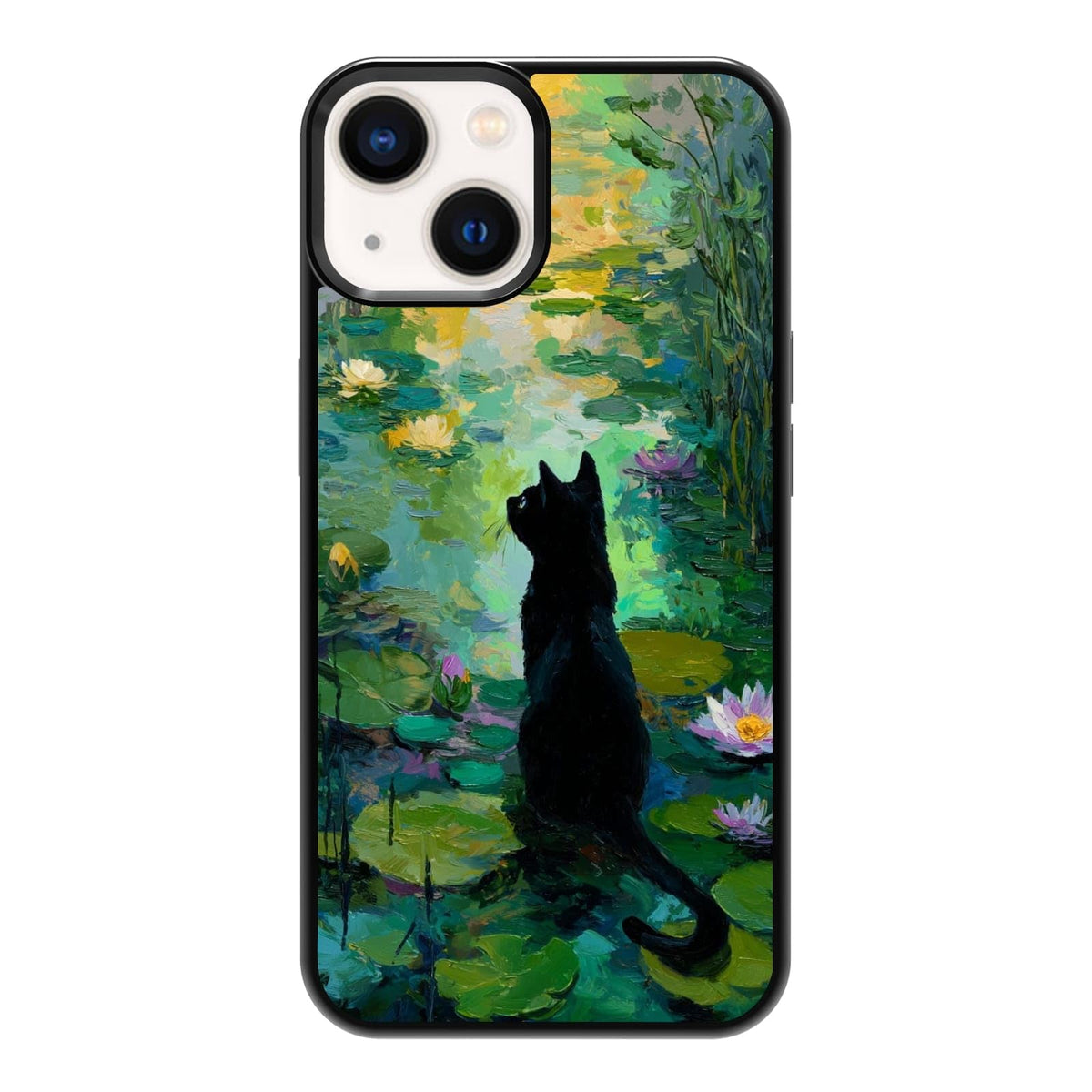 Plant Lover Black Cat Houseplants Indoor Garden Aesthetic Phone Case, Shockproof Protective Cover for iPhone 11 12 13 14 15 16 17 Pro Max Plus Mini XR 7 8 SE