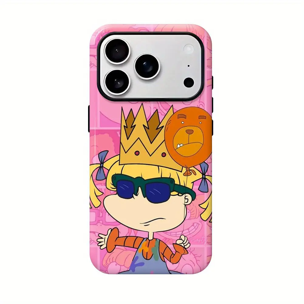 Cartoon Little Boy R-Rugrats Mobile Phone Case Compatible with iPhone 17 16 15 14 13 12 11 Pro Max Anti-Fall Transparent Soft Back Shockproof Silicone TPU Bumper Drop Protection Cellphone Cover