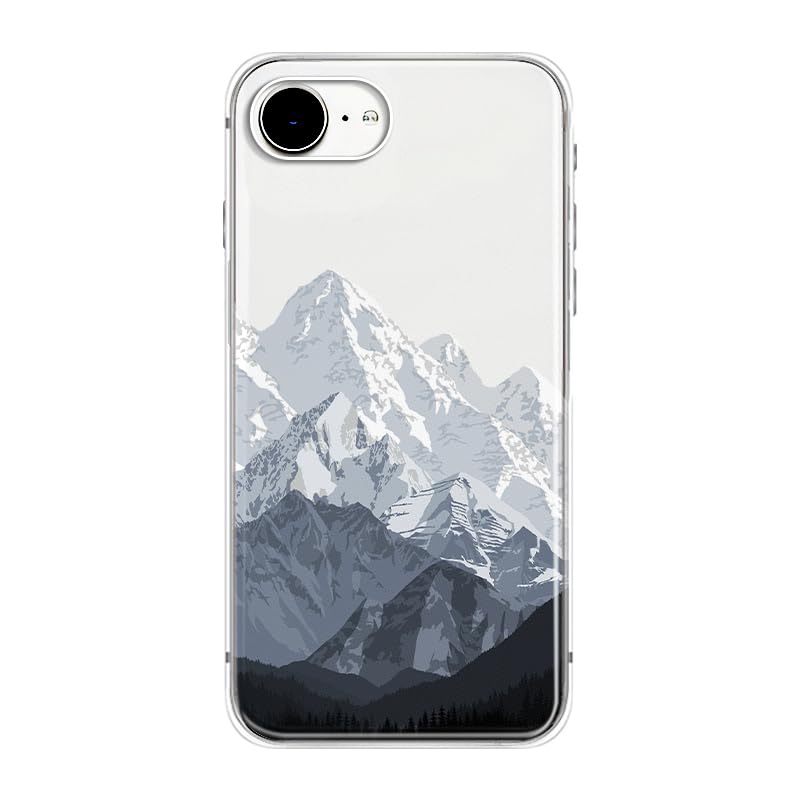 Blingy's for iPhone 17 Case, Christmas Tree Snowflake Winter Clear Case | Transparent, Winter Holiday Design, Snowflake Pattern, Christmas Pattern, Merry Christmas, Soft TPU Protective Case 6.3 in