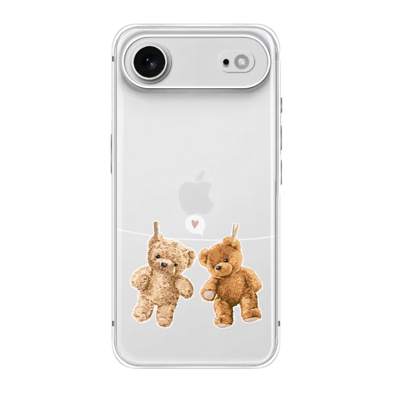 Blingy's for iPhone 17e Case/iPhone 16e Case, Fun Dog Style with Paw Print Pattern Cute Cartoon Animal Design Transparent Soft TPU Protective Clear Case 6.1 inch (Dogs w/Prints)