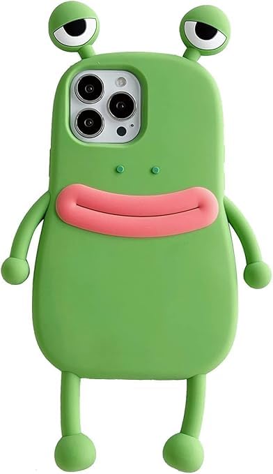 Cute Case for iPhone 16 Plus Unique Kawaii Funny Cover Cartoon Frog Soft Silicone Rubber Shockproof Protective Case for Girls Women