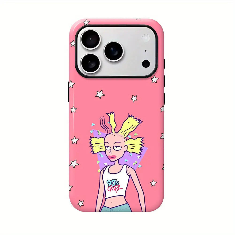 Cartoon Little Boy R-Rugrats Mobile Phone Case Compatible with iPhone 17 16 15 14 13 12 11 Pro Max Anti-Fall Transparent Soft Back Shockproof Silicone TPU Bumper Drop Protection Cellphone Cover