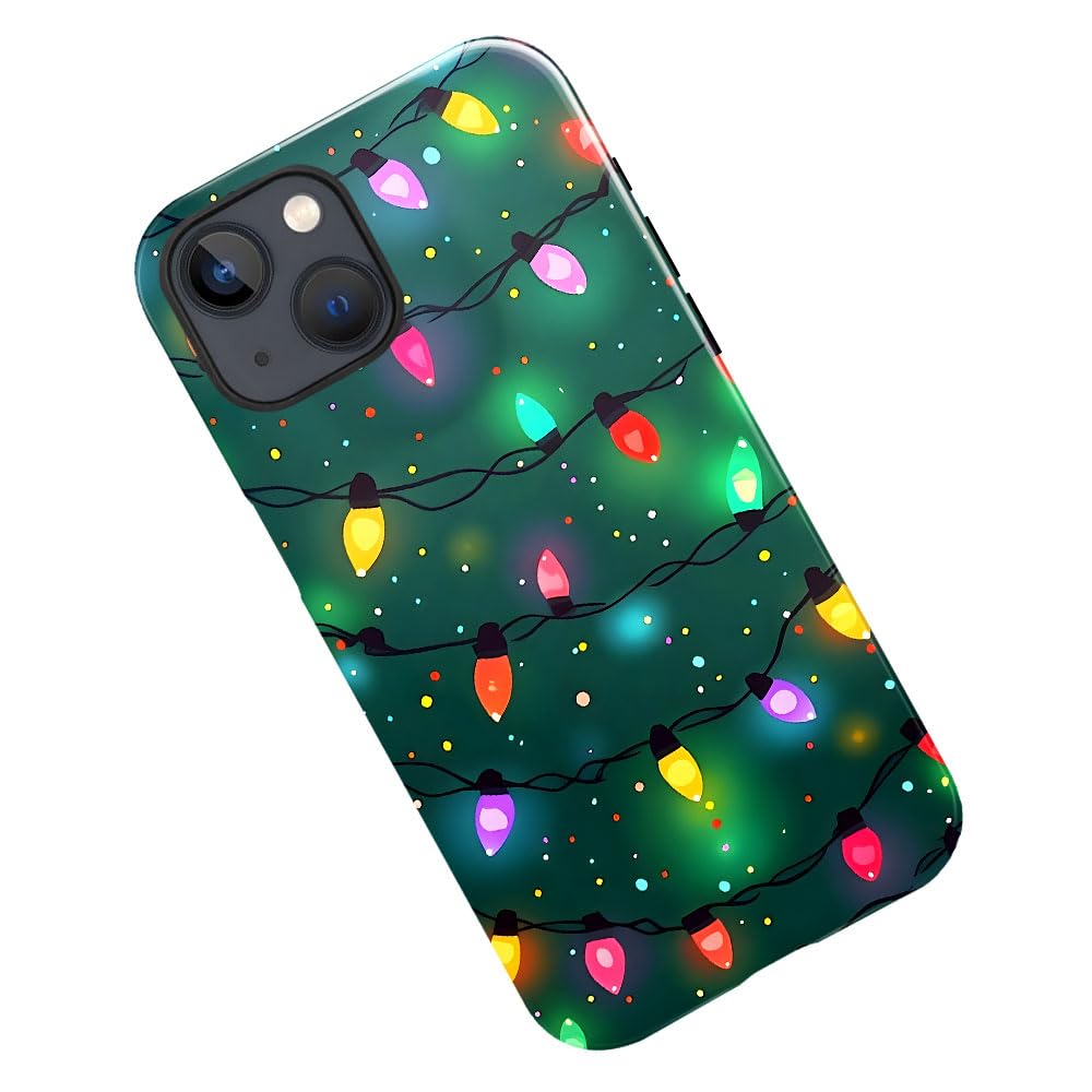 Case for iPhone 17,Christmas Lights Cute Holiday Phone Case Military-Grade Drop Protection Cover for Women Girl - Glossy