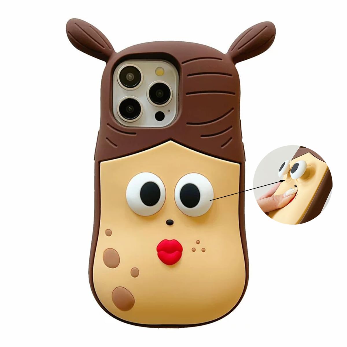 Case Compatible with iPhone 14,Cute 3D Kawaii Funny Sweater Shark Cartoon Cover with Keychain Soft Silicone Gel Drop Protector Women Girls