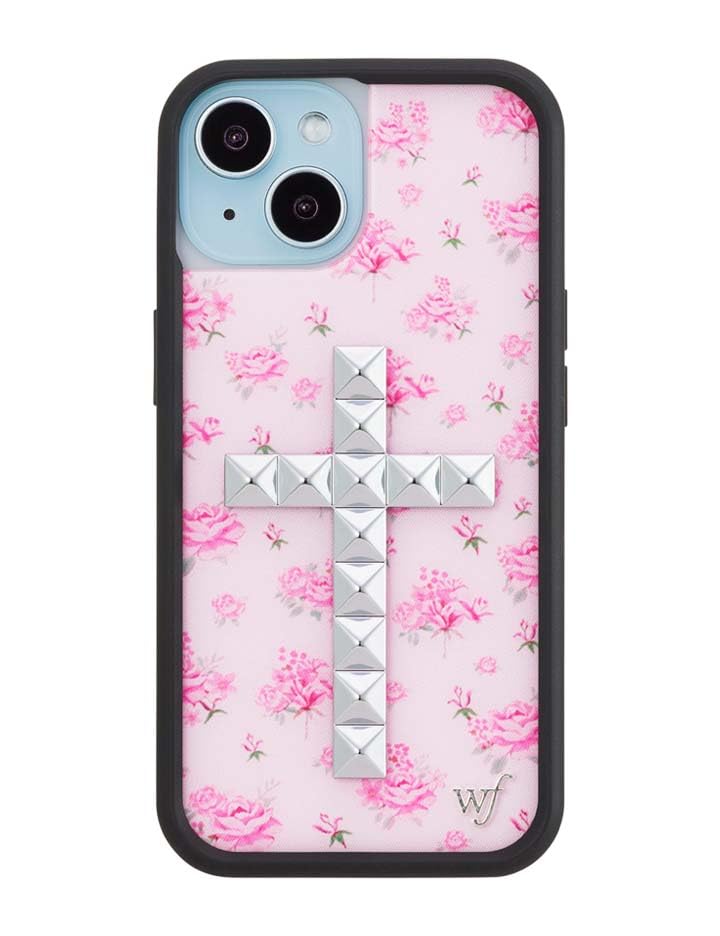 Wildflower Cases - Compatible with iPhone 15 | Protective Black Bumper, 6.5ft Drop Test Certified, Women Owned Small Business | Nature Floral Aesthetic Trendy Cute | Hummingbird