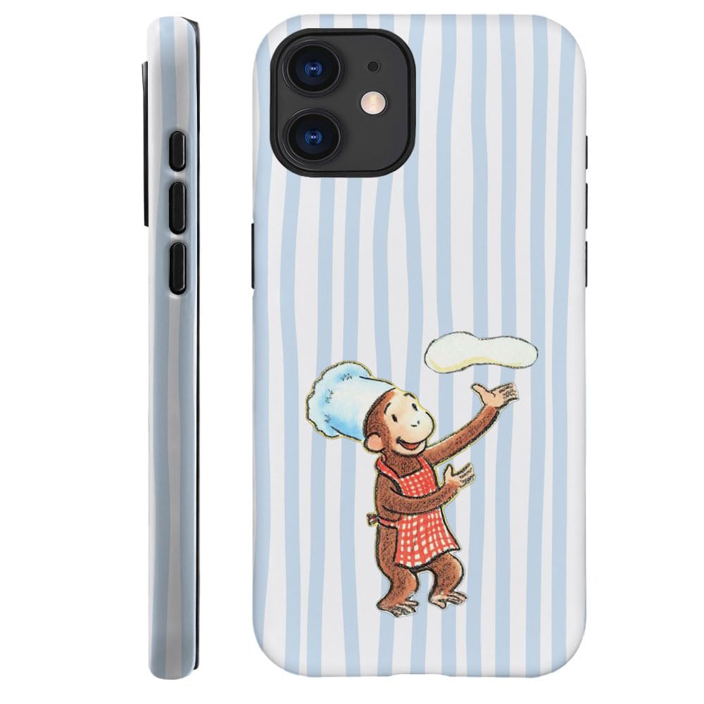 Case for iPhone 17 - [Drop Protection Phone Cover] - Hybrid Case for Girl Women - Funny Monkey Stripes 01