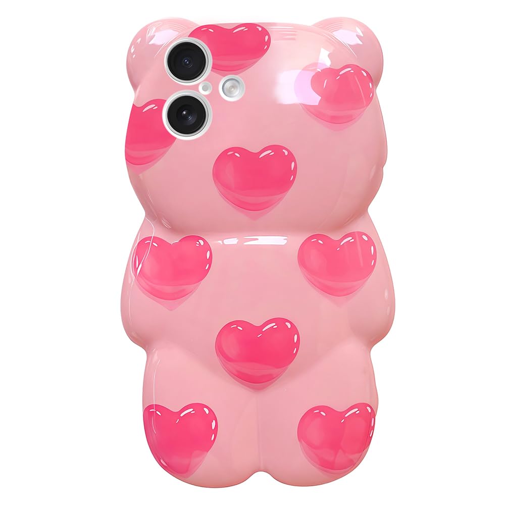 Case for iPhone 17 Pro Max Cute Kawaii 3D Cartoon Clown Soft Silicone Bumper Shockproof Cover Protective Case for Kids Girls
