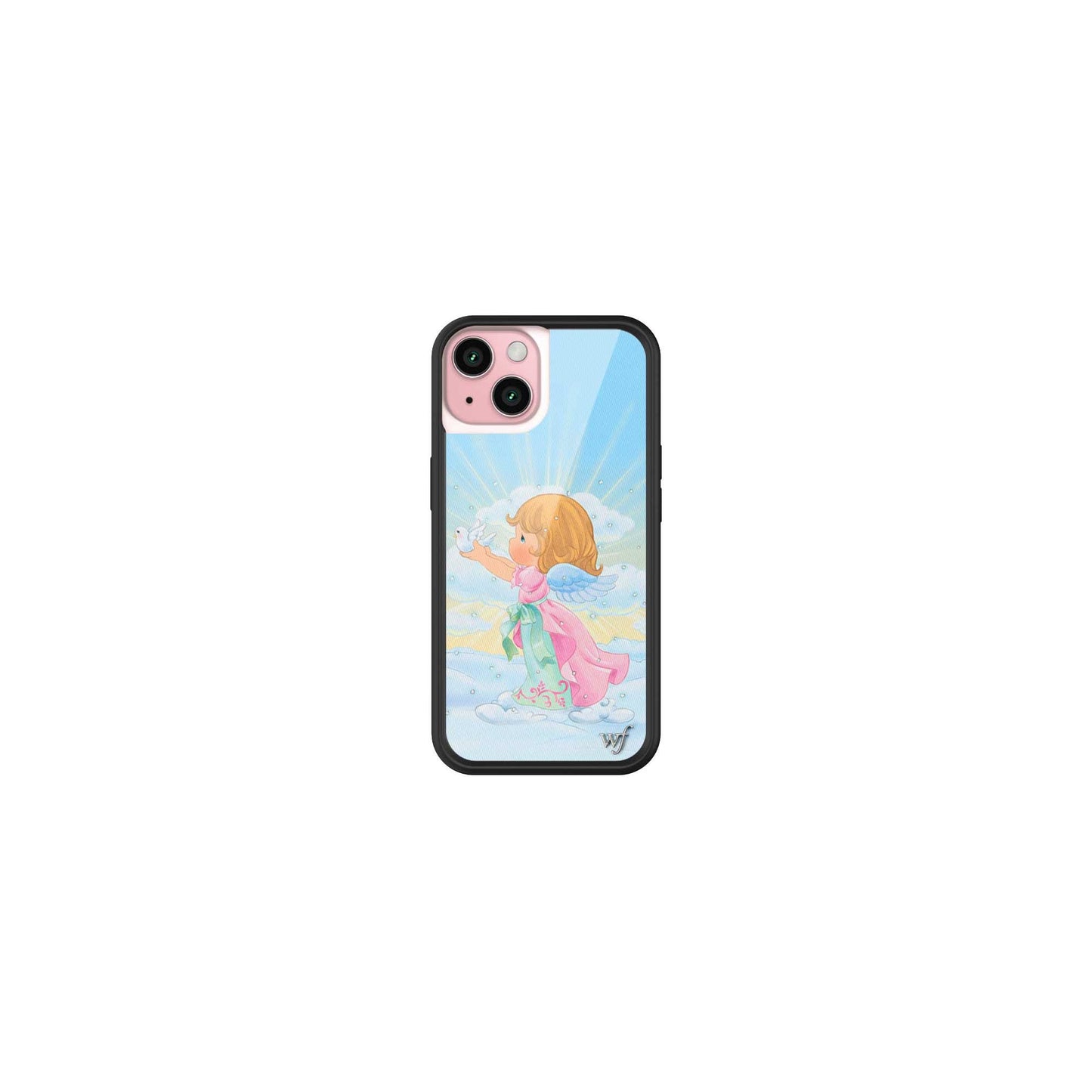 Wildflower Cases - Compatible with iPhone 15 | Protective Black Bumper, 6.5ft Drop Test Certified, Women Owned Small Business | Nature Floral Aesthetic Trendy Cute | Hummingbird