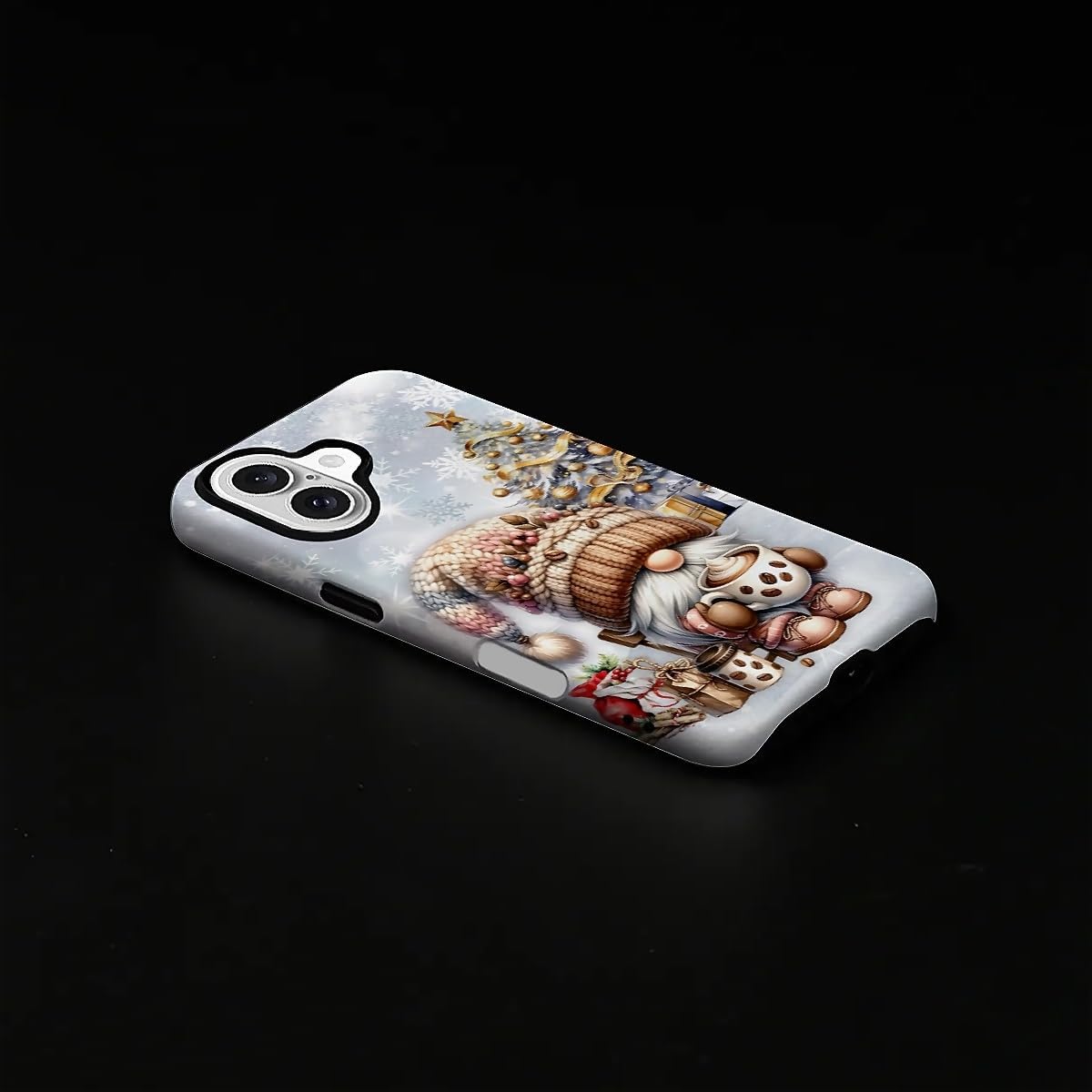 Case Compatible with iPhone 16,Christmas Decorations-Santa Claus Hybrid 2-Layer Hard Shell+Silicone Double Protective Scratch-Resistant Shockproof Case for iPhone 16