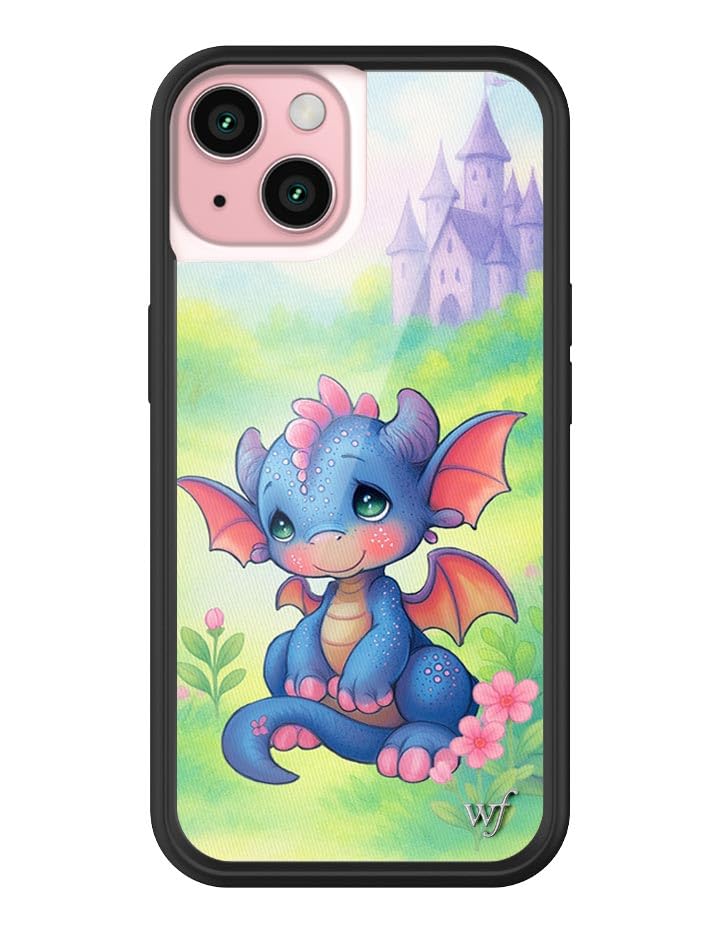 Wildflower Cases - Compatible with iPhone 15 | Protective Black Bumper, 6.5ft Drop Test Certified, Women Owned Small Business | Nature Floral Aesthetic Trendy Cute | Hummingbird