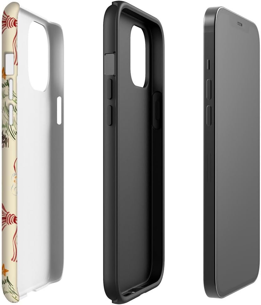 Case for iPhone 12 Pro,iPhone12,Christmas Tree Floral Phone Case for Girl Women Boy Men,Hybrid Durable Shockproof Soft Silicone Cover