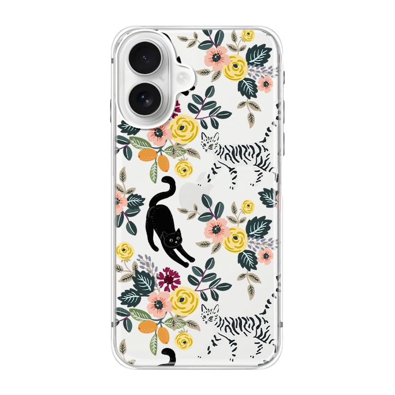 Blingy's for iPhone 17e Case/iPhone 16e Case, Fun Dog Style with Paw Print Pattern Cute Cartoon Animal Design Transparent Soft TPU Protective Clear Case 6.1 inch (Dogs w/Prints)