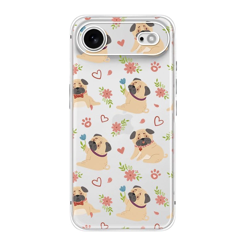 Blingy's for iPhone 17 Case, Christmas Tree Snowflake Winter Clear Case | Transparent, Winter Holiday Design, Snowflake Pattern, Christmas Pattern, Merry Christmas, Soft TPU Protective Case 6.3 in