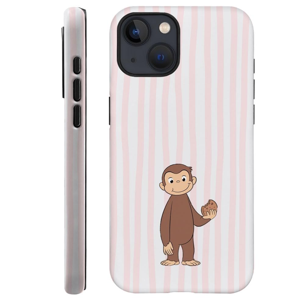 Case for iPhone 17 - [Drop Protection Phone Cover] - Hybrid Case for Girl Women - Funny Monkey Stripes 01