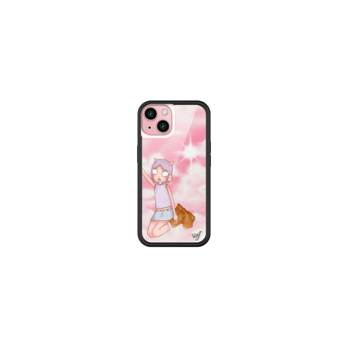 Wildflower Cases - Compatible with iPhone 15 | Protective Black Bumper, 6.5ft Drop Test Certified, Women Owned Small Business | Nature Floral Aesthetic Trendy Cute | Hummingbird
