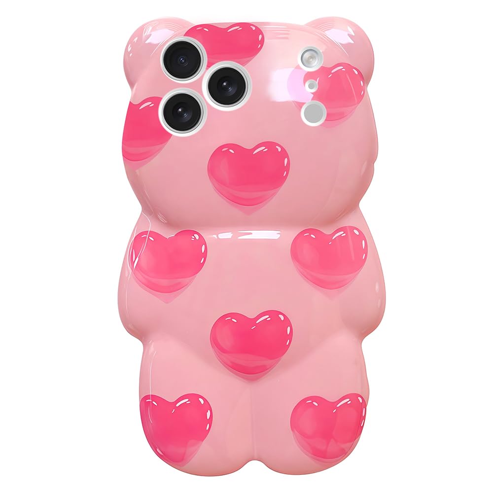 Case for iPhone 17 Pro Max Cute Kawaii 3D Cartoon Clown Soft Silicone Bumper Shockproof Cover Protective Case for Kids Girls