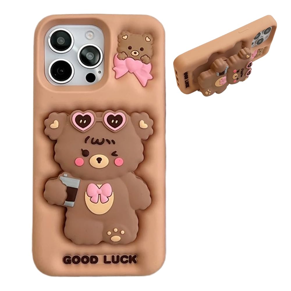 Funny 3D Silicone Case for iPhone 17 Pro Max,Cute Cartoon Black Mask Kawaii Phone Case for Women Girls Soft Rubber Bumper Cool Fun Cover for iPhone 17 Pro Max