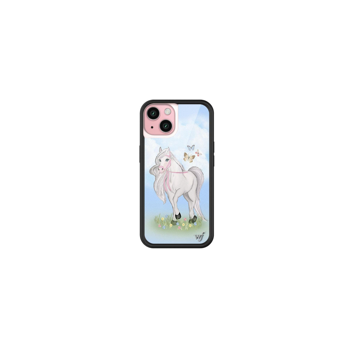 Wildflower Cases - Compatible with iPhone 15 | Protective Black Bumper, 6.5ft Drop Test Certified, Women Owned Small Business | Nature Floral Aesthetic Trendy Cute | Hummingbird