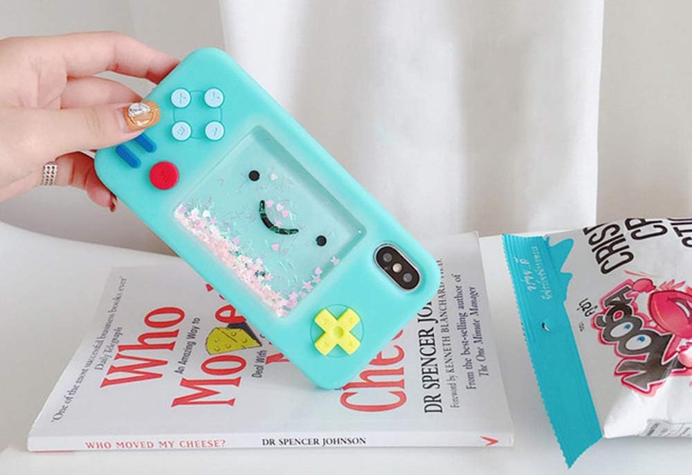 UnnFiko Squishy 3D Cartoon Game Shape Case Compatible with iPhone 14, Creative Liquid Stars Funny Play Case Soft Rubber Protective Cover (Blue, iPhone 14)