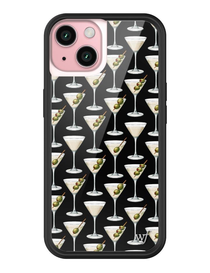 Wildflower Cases - Compatible with iPhone 15 | Protective Black Bumper, 6.5ft Drop Test Certified, Women Owned Small Business | Nature Floral Aesthetic Trendy Cute | Hummingbird