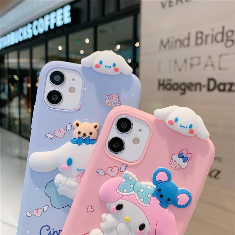 Case Compatible with iPhone 11, Shock-Absorption Anti-Scratch Bumper Case Cover, Cute Funny Anime Cartoon Cinnamon Design for Kids Teens Girls & Women