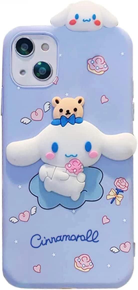 Case Compatible with iPhone 11, Shock-Absorption Anti-Scratch Bumper Case Cover, Cute Funny Anime Cartoon Cinnamon Design for Kids Teens Girls & Women