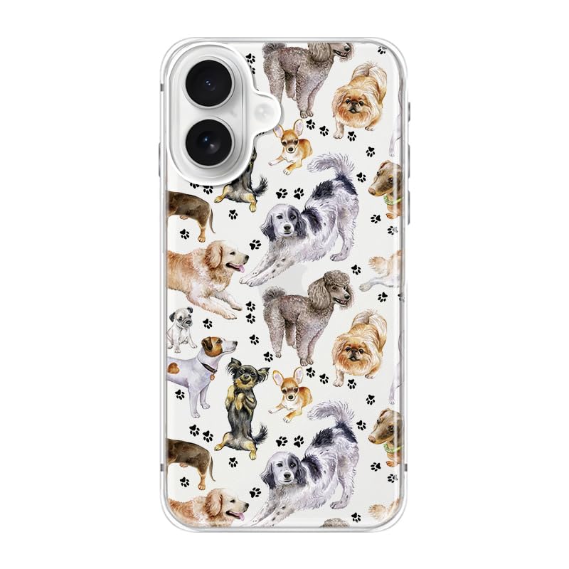 Blingy's for iPhone 17 Case, Christmas Tree Snowflake Winter Clear Case | Transparent, Winter Holiday Design, Snowflake Pattern, Christmas Pattern, Merry Christmas, Soft TPU Protective Case 6.3 in
