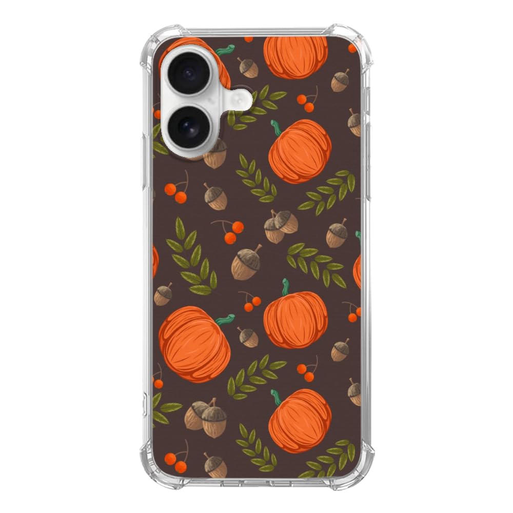 Forest Ferns Phone Case for iPhone 16, Dark Green Nature Plant Cover for iPhone 16, Cool TPU Bumper Phone Case