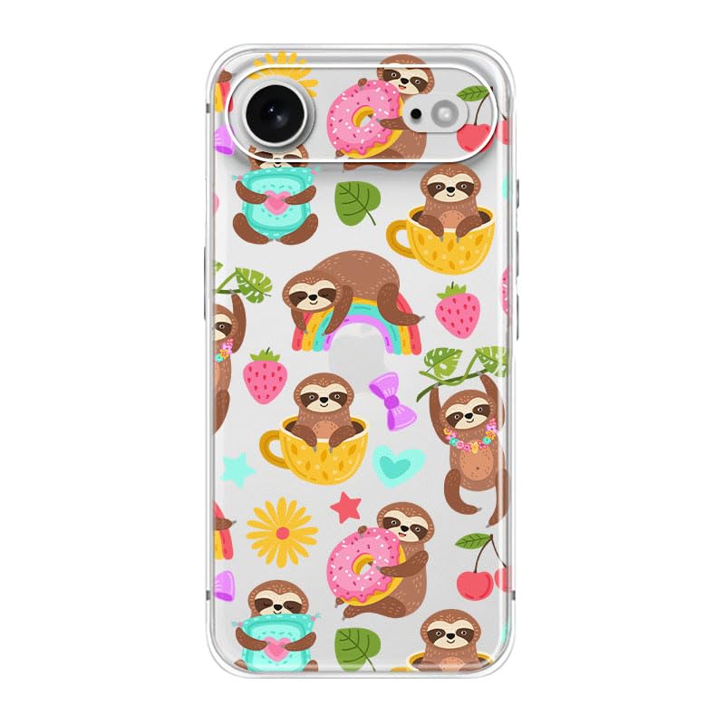 Blingy's for iPhone 17e Case/iPhone 16e Case, Fun Dog Style with Paw Print Pattern Cute Cartoon Animal Design Transparent Soft TPU Protective Clear Case 6.1 inch (Dogs w/Prints)