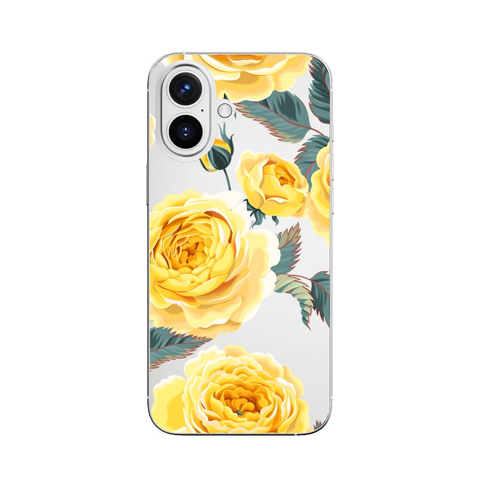 Blingy's for iPhone 16 Case, Christmas Pattern Winter Snowman Style with Falling Snowflake Design Transparent Soft TPU Protective Clear Case (6.1 inch) (Snowman)