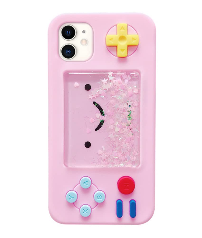 UnnFiko Squishy 3D Cartoon Game Shape Case Compatible with iPhone 14, Creative Liquid Stars Funny Play Case Soft Rubber Protective Cover (Blue, iPhone 14)