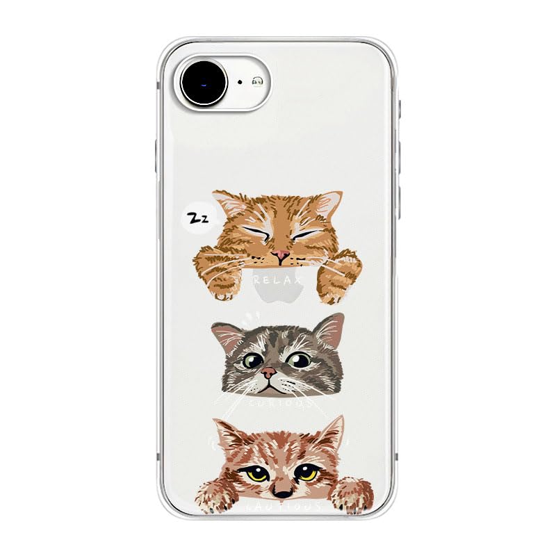Blingy's for iPhone 17e Case/iPhone 16e Case, Fun Dog Style with Paw Print Pattern Cute Cartoon Animal Design Transparent Soft TPU Protective Clear Case 6.1 inch (Dogs w/Prints)
