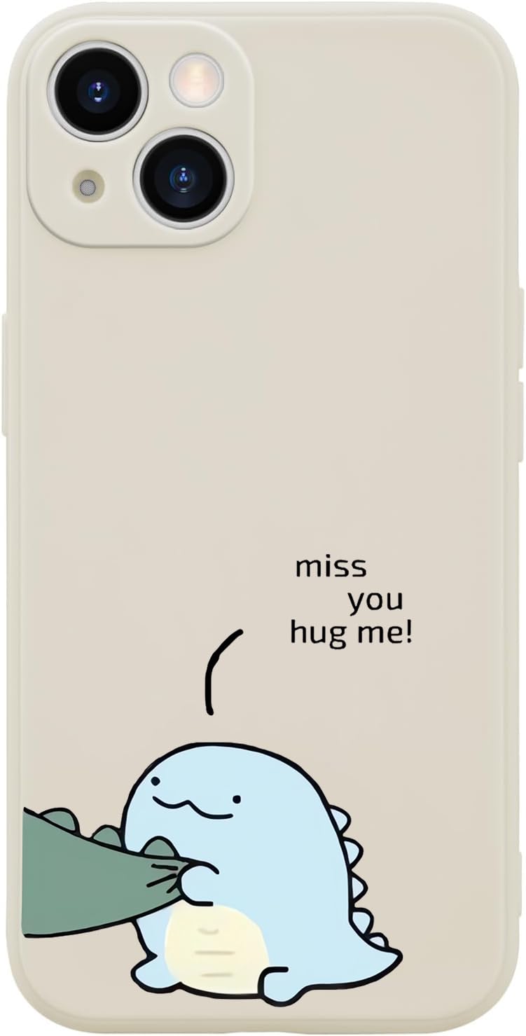 Funny Cat Case for iPhone 13, Cute Cartoon Black Cat Phone Case Cover Liquid Silicone Soft Gel Rubber Phone Cover with Microfiber Lining for iPhone 13