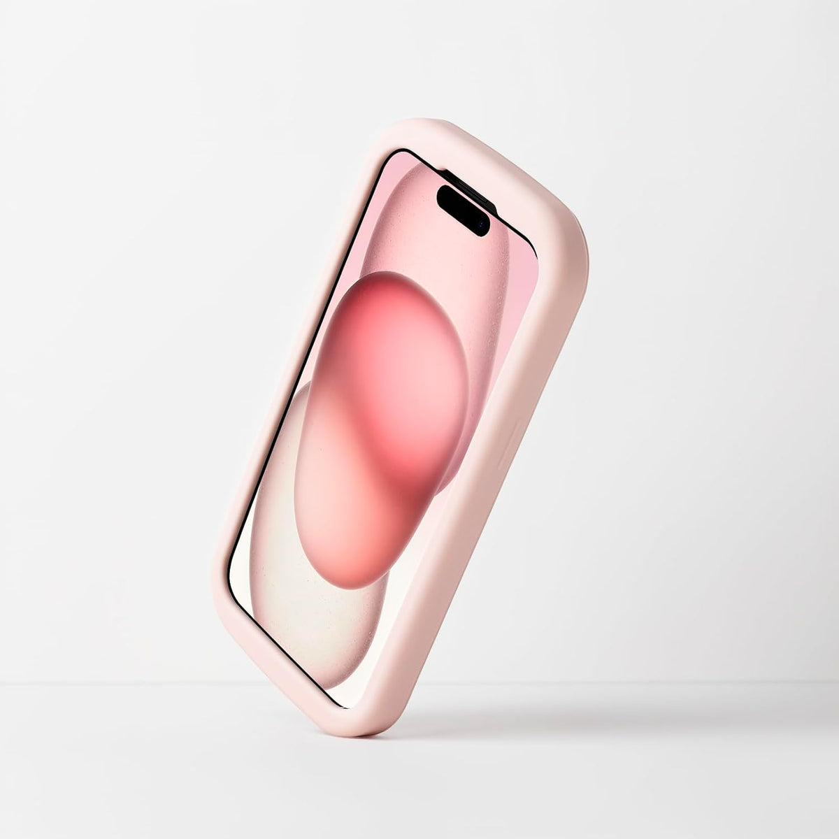 Cute Phone Case Compatible with iPhone 13/14/ 15, Bow 3D Cartoon Soft Silicone Heavy Duty Protection Shockproof Cases Cover for Girls Women, Light Pink