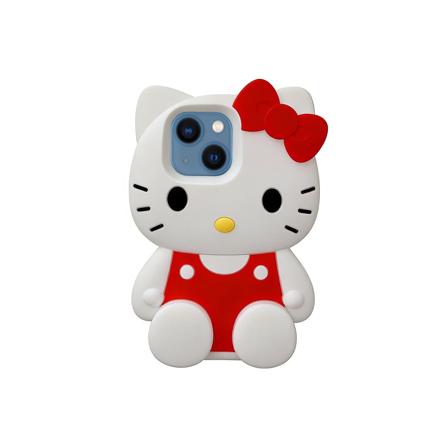 Anime Cat Soft Silicone Case for iPhone 13/14/15,Fashion Kawaii Soft Silicone Animal tective Gel Shockof Gel Back Cover