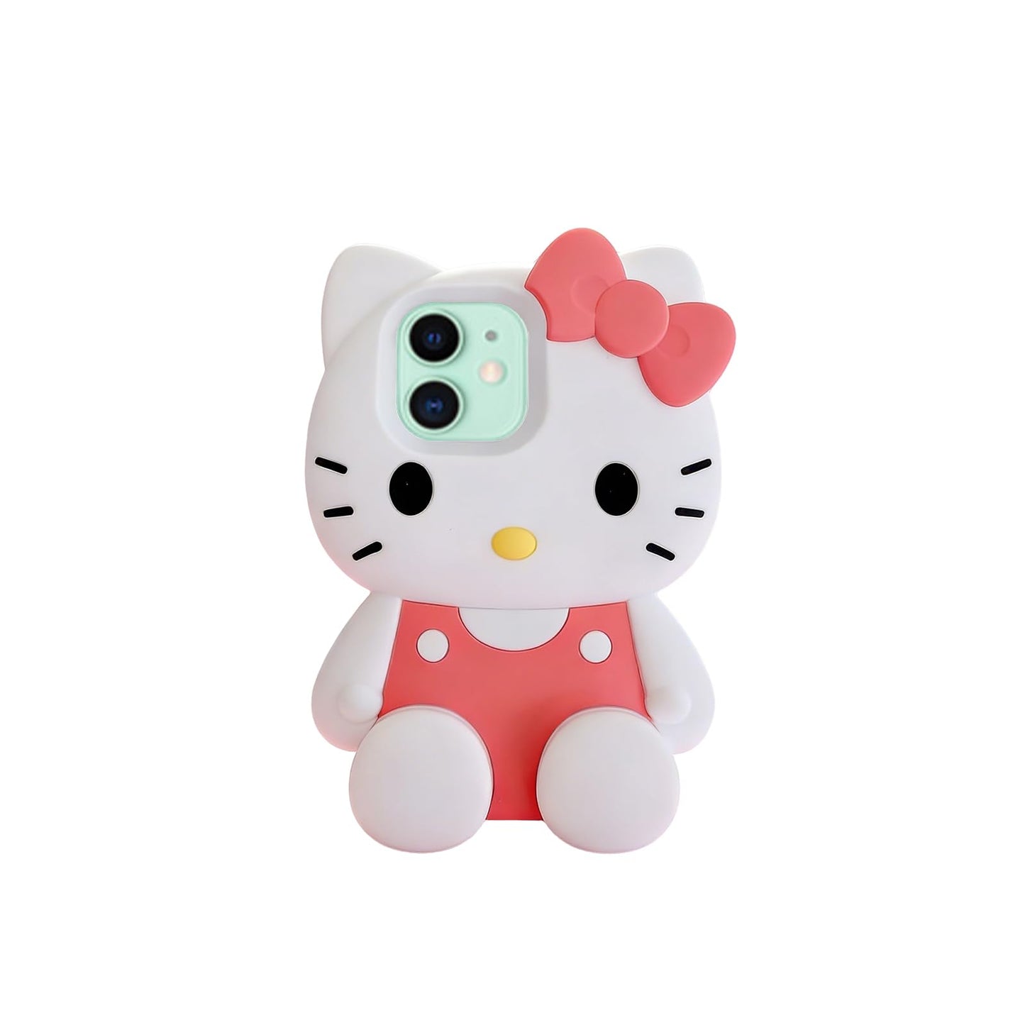 Anime Cat Soft Silicone Case for iPhone 13/14/15,Fashion Kawaii Soft Silicone Animal tective Gel Shockof Gel Back Cover