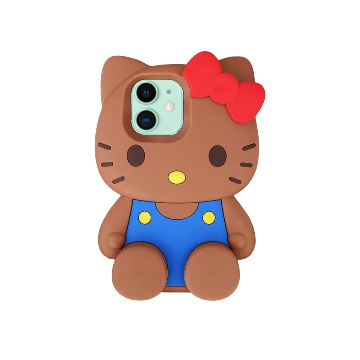 Anime Cat Soft Silicone Case for iPhone 13/14/15,Fashion Kawaii Soft Silicone Animal tective Gel Shockof Gel Back Cover