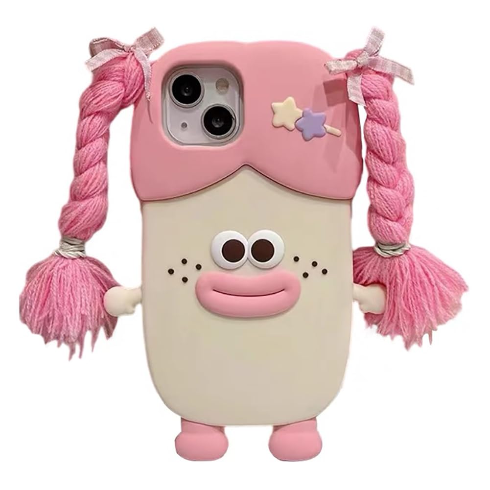 Case Compatible with iPhone 14,Cute 3D Kawaii Funny Sweater Shark Cartoon Cover with Keychain Soft Silicone Gel Drop Protector Women Girls