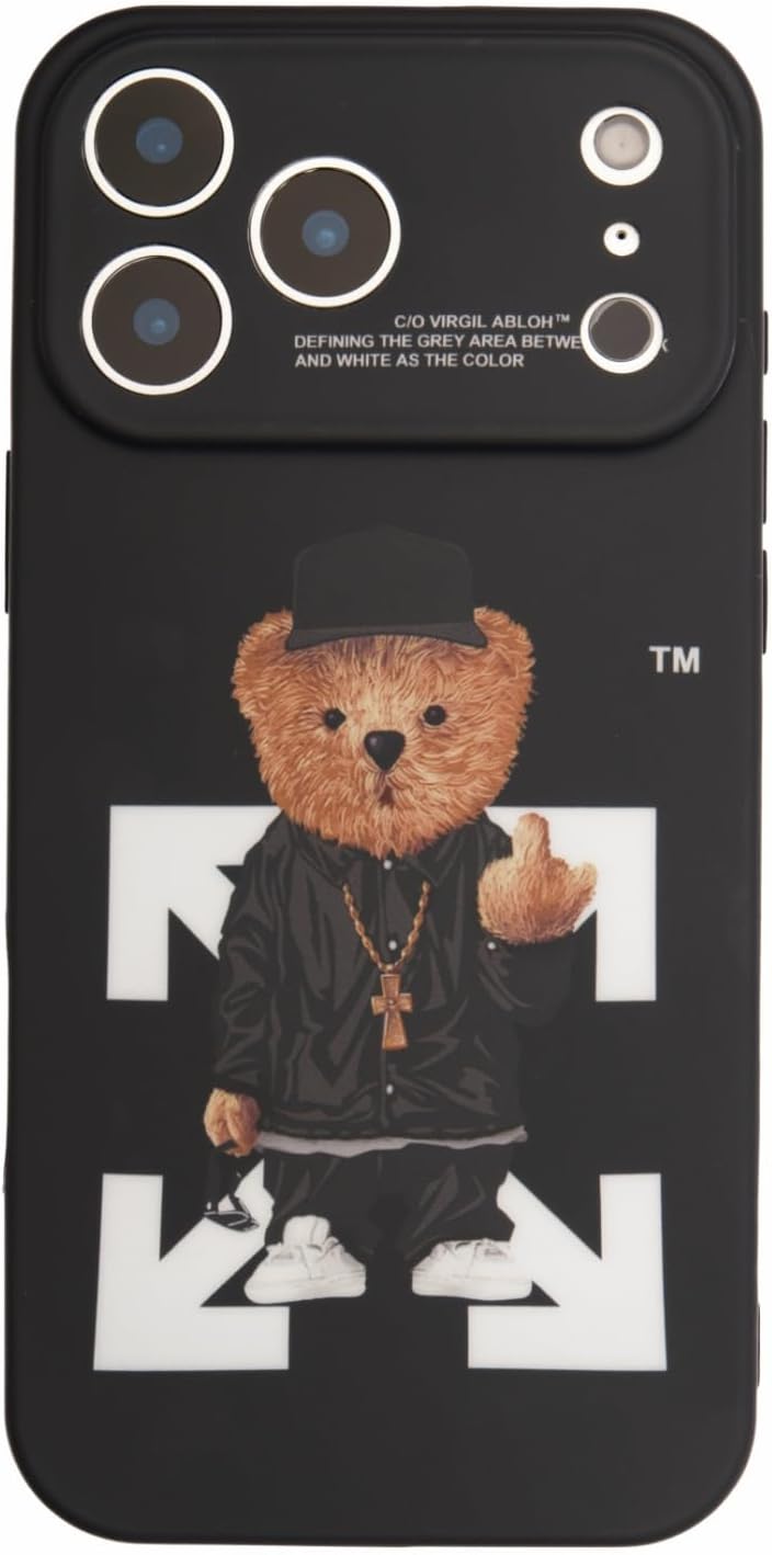Cool Case Compatible with iPhone 17 pro max case,Designer for Boys,Funny Aesthetic Soft Silicone Gel Rubber Shockproof Cover Full Body Drop Protection (for iPhone 17 pro max) Black