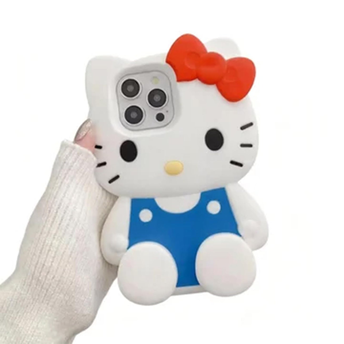 Anime Cat Soft Silicone Case for iPhone 13/14/15,Fashion Kawaii Soft Silicone Animal tective Gel Shockof Gel Back Cover