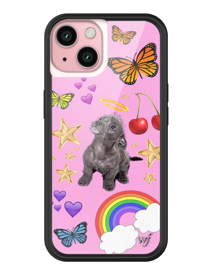 Wildflower Cases - Compatible with iPhone 15 | Protective Black Bumper, 6.5ft Drop Test Certified, Women Owned Small Business | Nature Floral Aesthetic Trendy Cute | Hummingbird